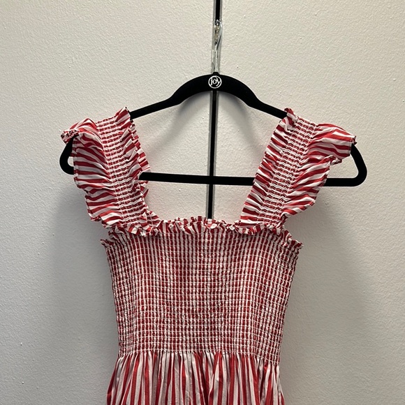 Hill House Ellie Nap Dress Red and White Striped in Size S - Picture 3 of 5
